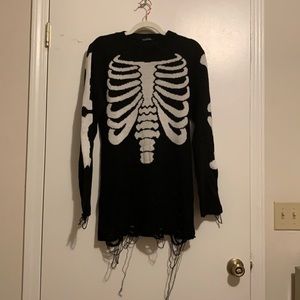 Boohoo Skeleton Sweater (Medium)